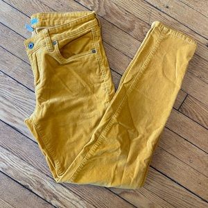 Yellow corduroy skinny Jeans